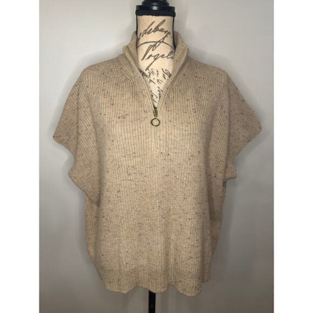 Elliott Lauren ‘Over and Out’ oversized quarter zip mock neck sweater XL